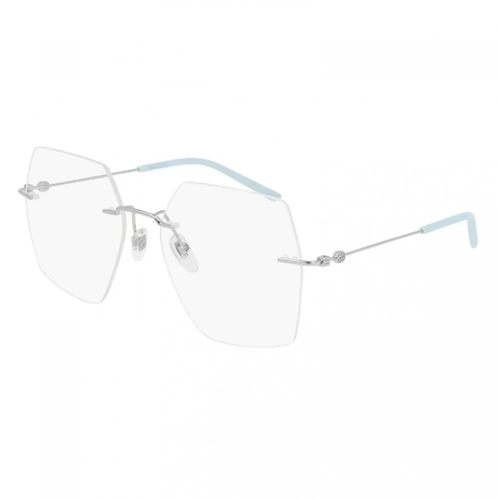NEW GUCCI EYEGLASSES WOMEN SILVER EYEWEAR GUCCI GG0683O 002